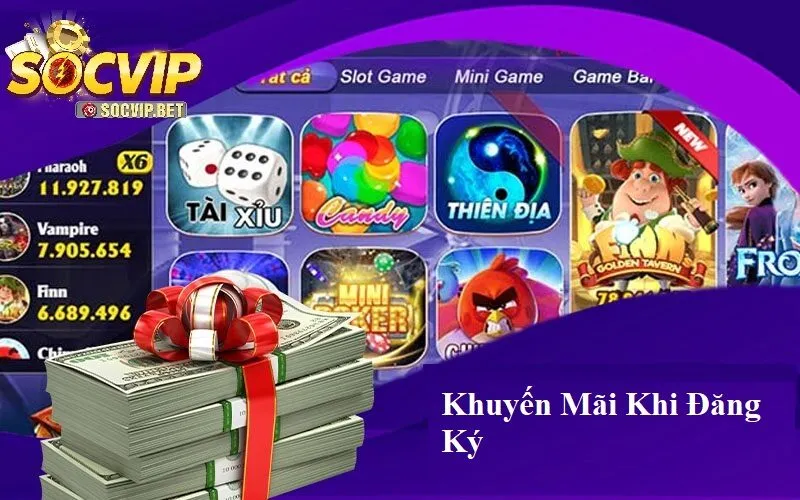 Khuyến mãi khi đăng ký SOCVIP